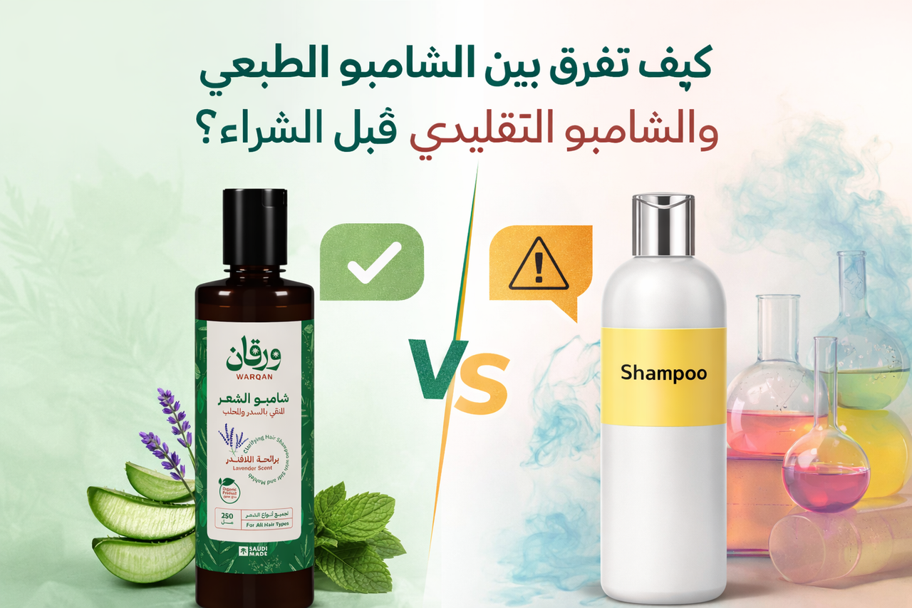كيف تفرق بين الشامبو الطبيعي والشامبو التقليدي