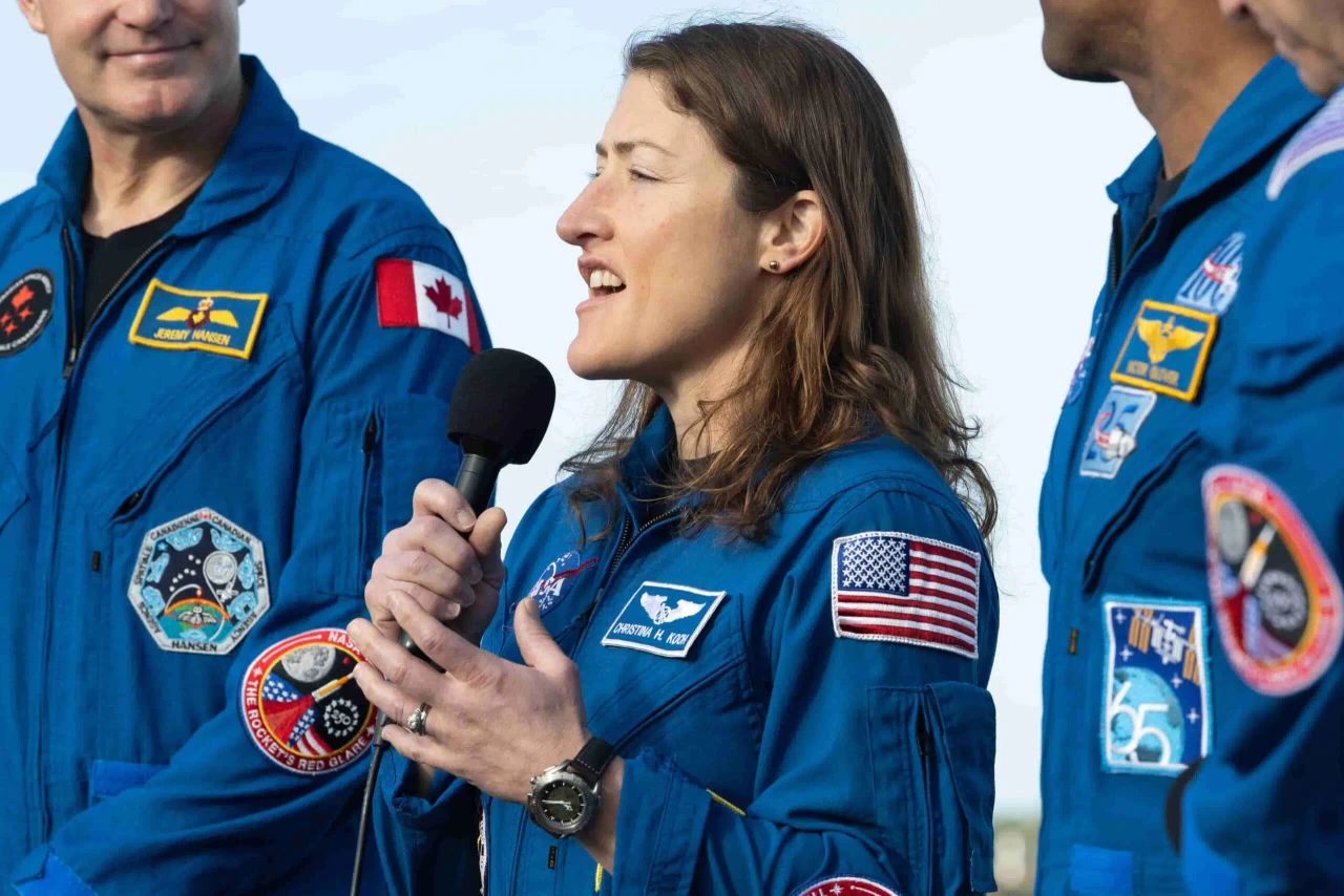 Christina Koch wearing Omega watch scaled jpg