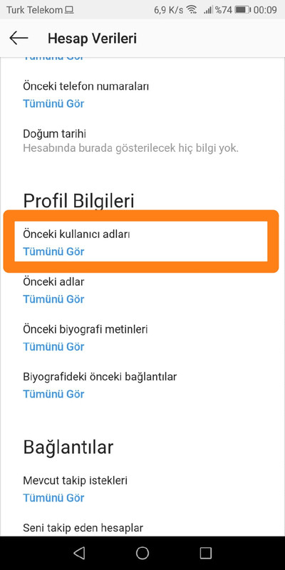 instagram önceki kullanıcı adları