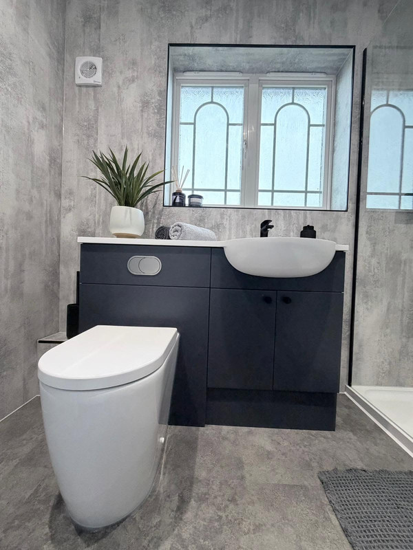 Contemporary modern bathroom detail finish