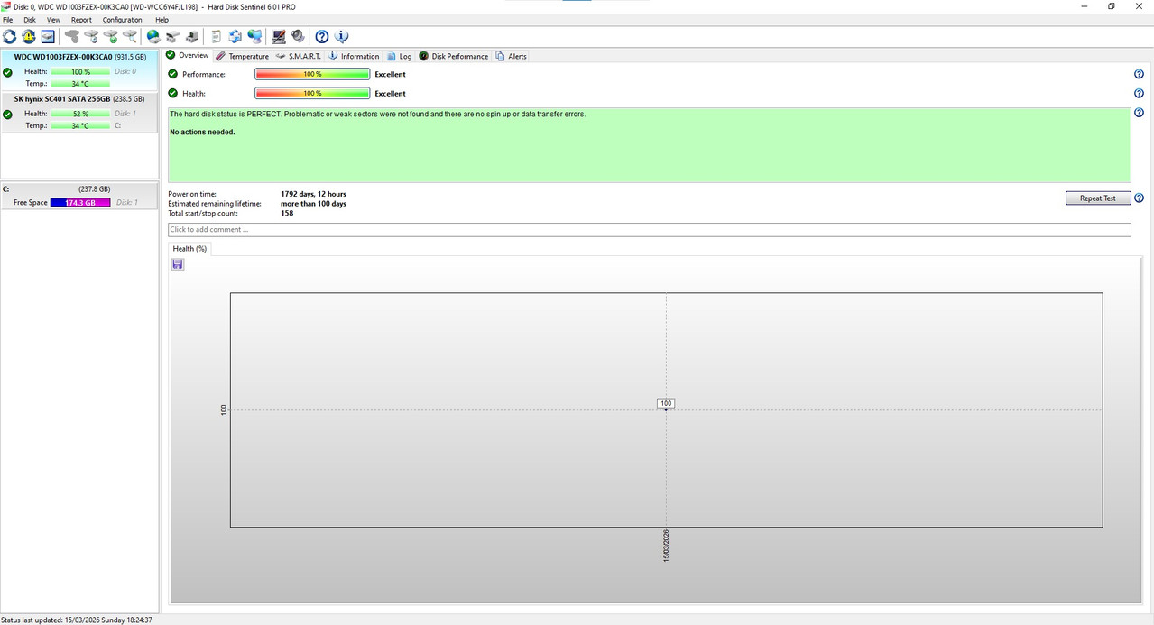WD Black 3 5 1TB 03 WCC6Y4FJL198 100
