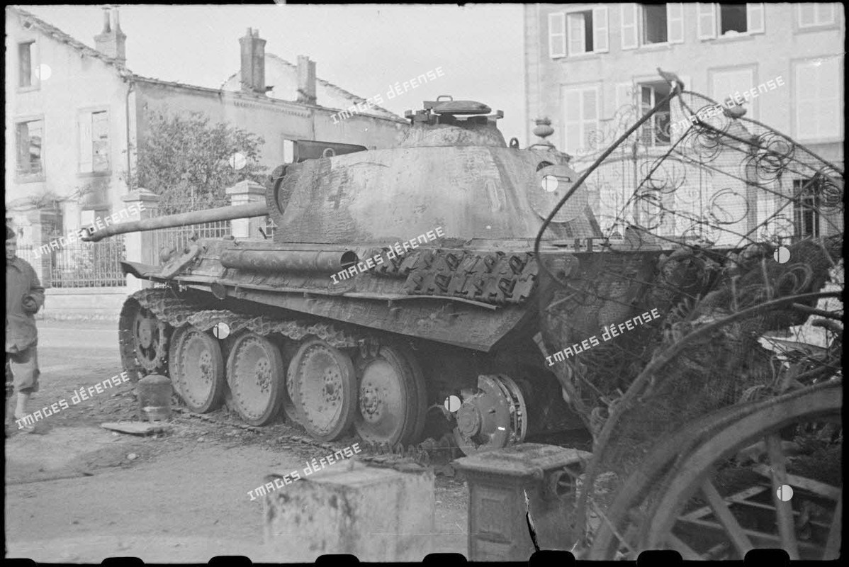 Chars allemands Panzer-V-Panther de la 112e Panzer Brigade allemande détruits lors de la bataille de