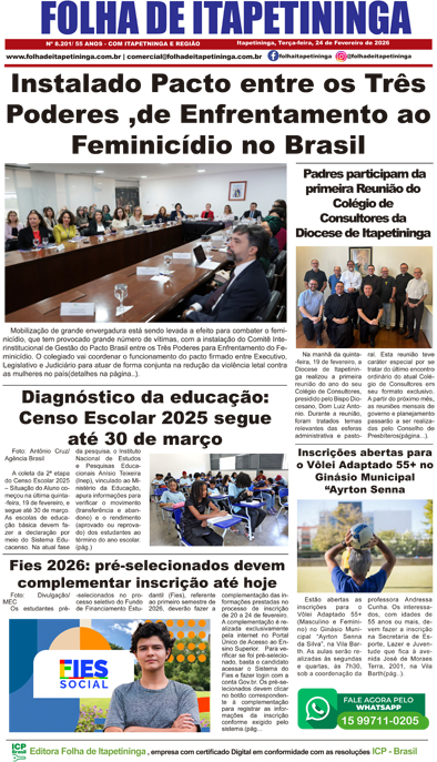 Folha de Itapetininga 24/02/2026 (Terça-feira)
