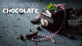 Dark and Moody Chocolate Photography DIY Natural Light Studio