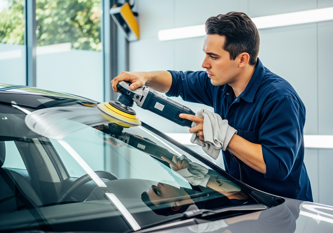 полировка лобового стекла