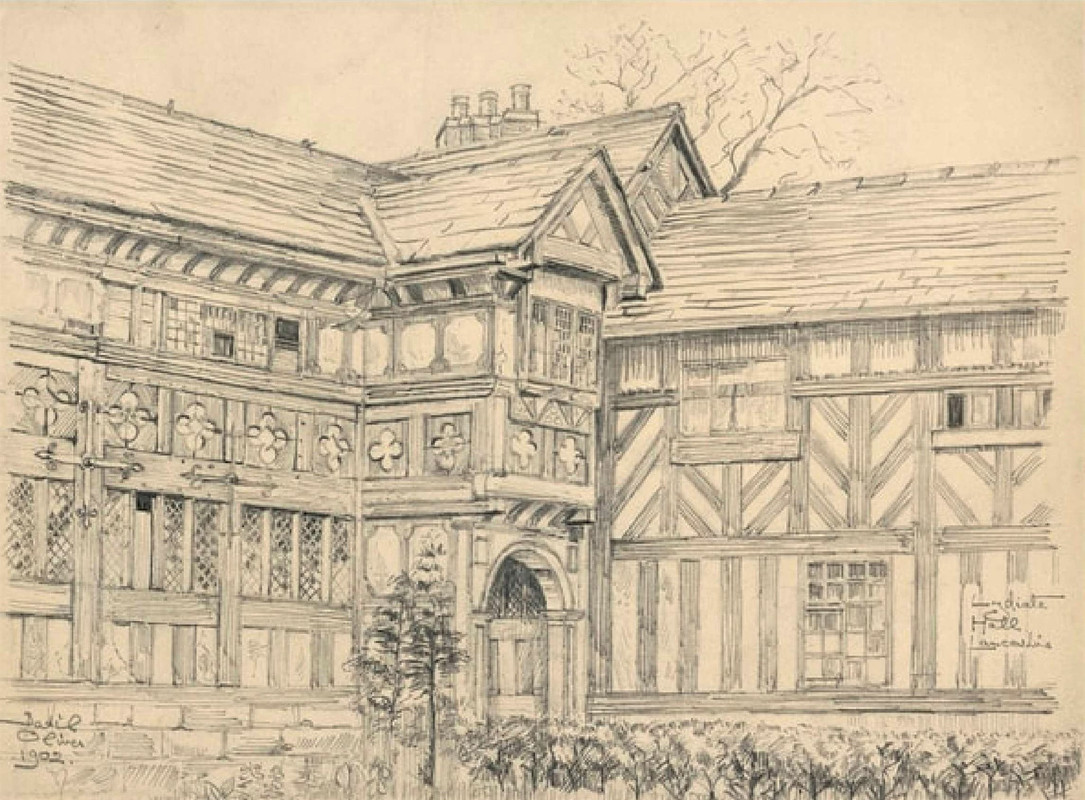 1902 entrance front of Lydiate Hall