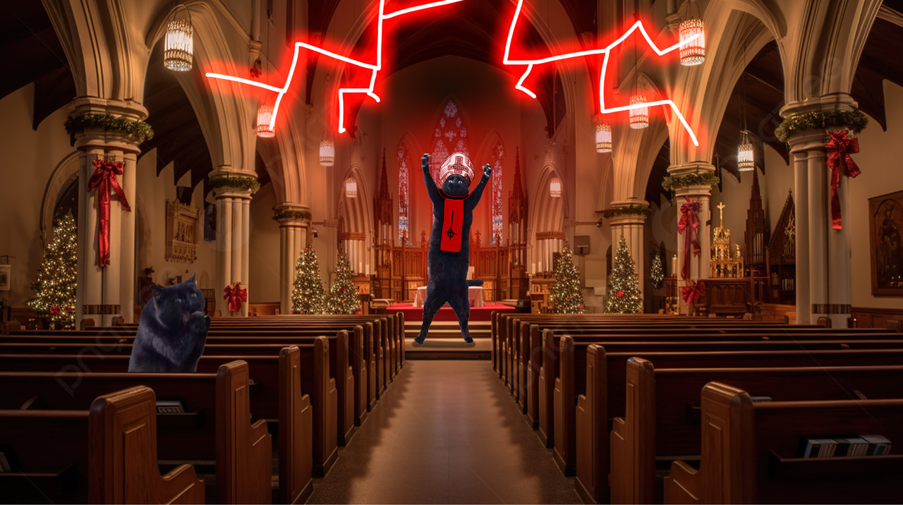 HAIL SATAN cat