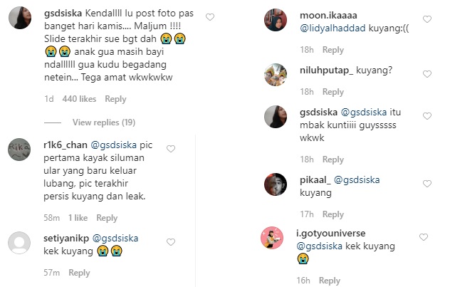 Komentar netizen yang menganggao foto Kendall Jenner terlihat seperti kuyang