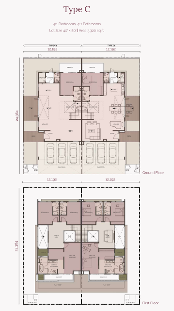 The Camellia Type C floor plan in Gamuda Cove, Dengkil, Selangor