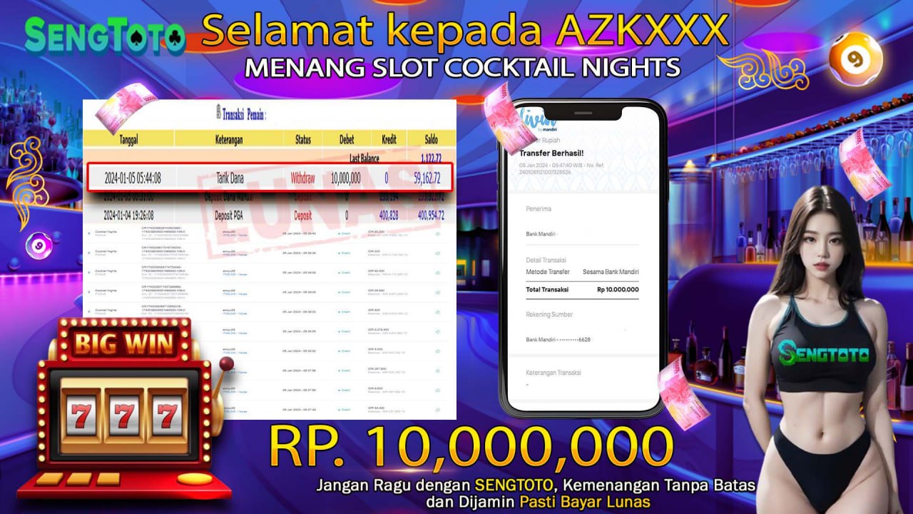 BUKTI PEMBAYARAN SLOT COCKTAIL NIGHT