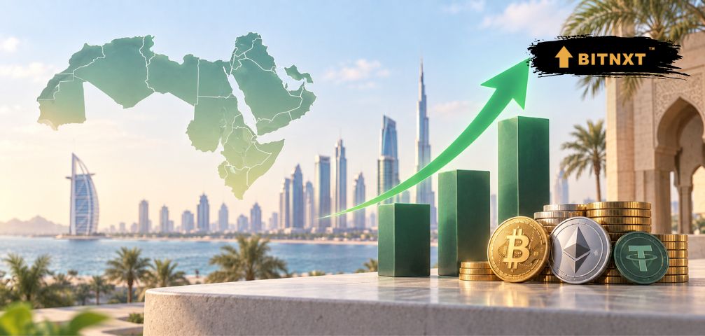 MENA crypto trading volume surges as Bitcoin, Ethereum, and stablecoin activity expands across the region.