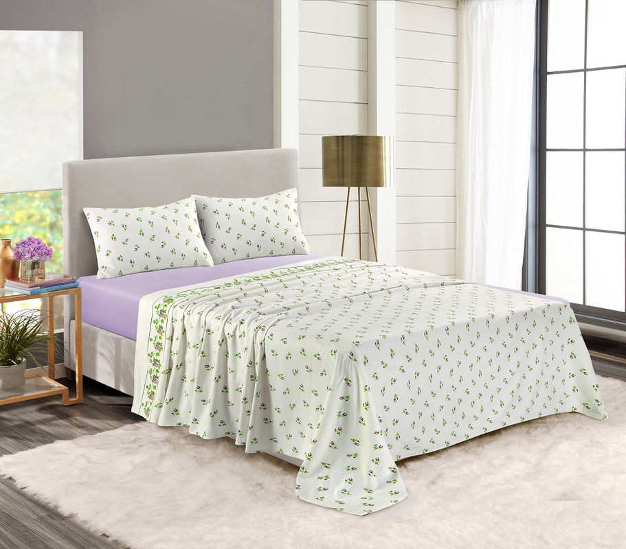 Rosebud Lilac Sheet Set (image) 1