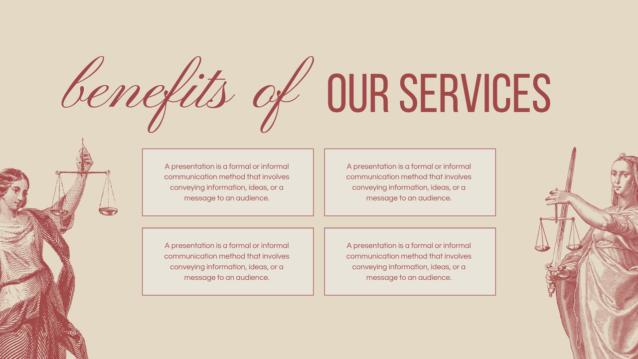 Red and Beige Vintage Law Presentation