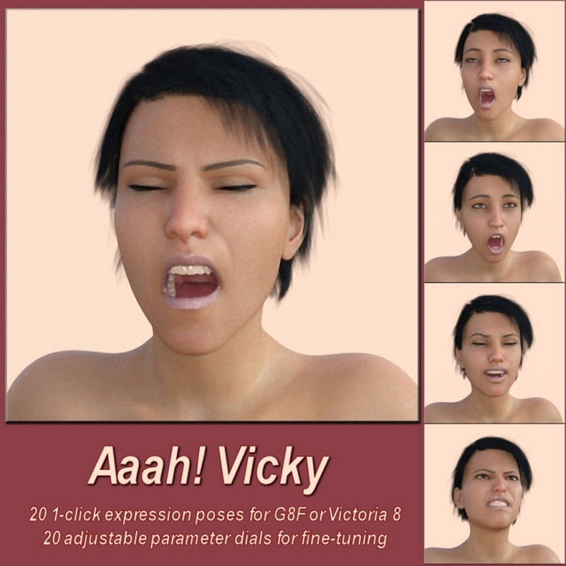[Repost] Aaah! Vicky8 for Daz Studio