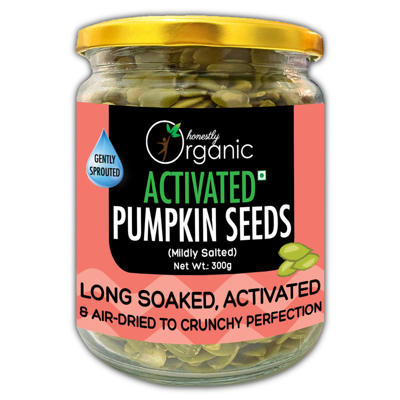 Activated Sprouted Organic Pumpkin Seeds Jar of 300 QTY