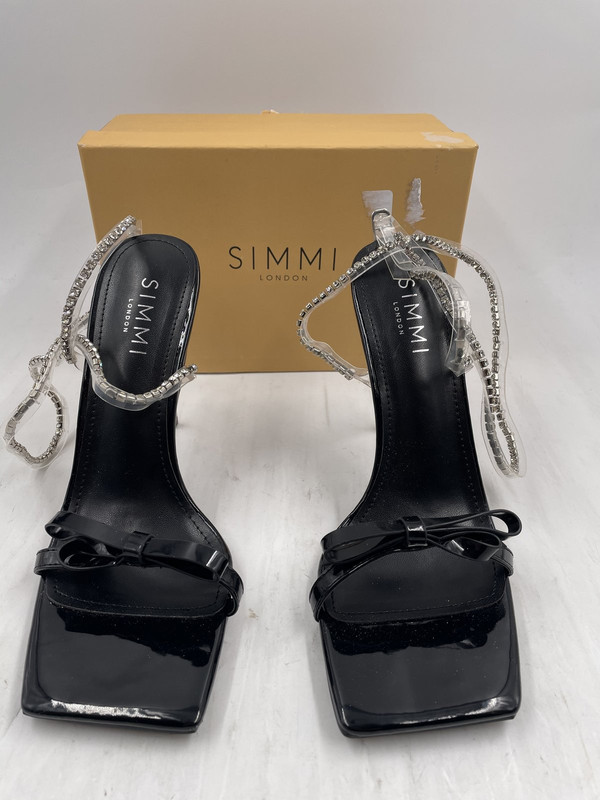 SIMMI LONDON LILAH BLACK US 8 EUR 39 WOMEN LUCILLE-2 HEELS