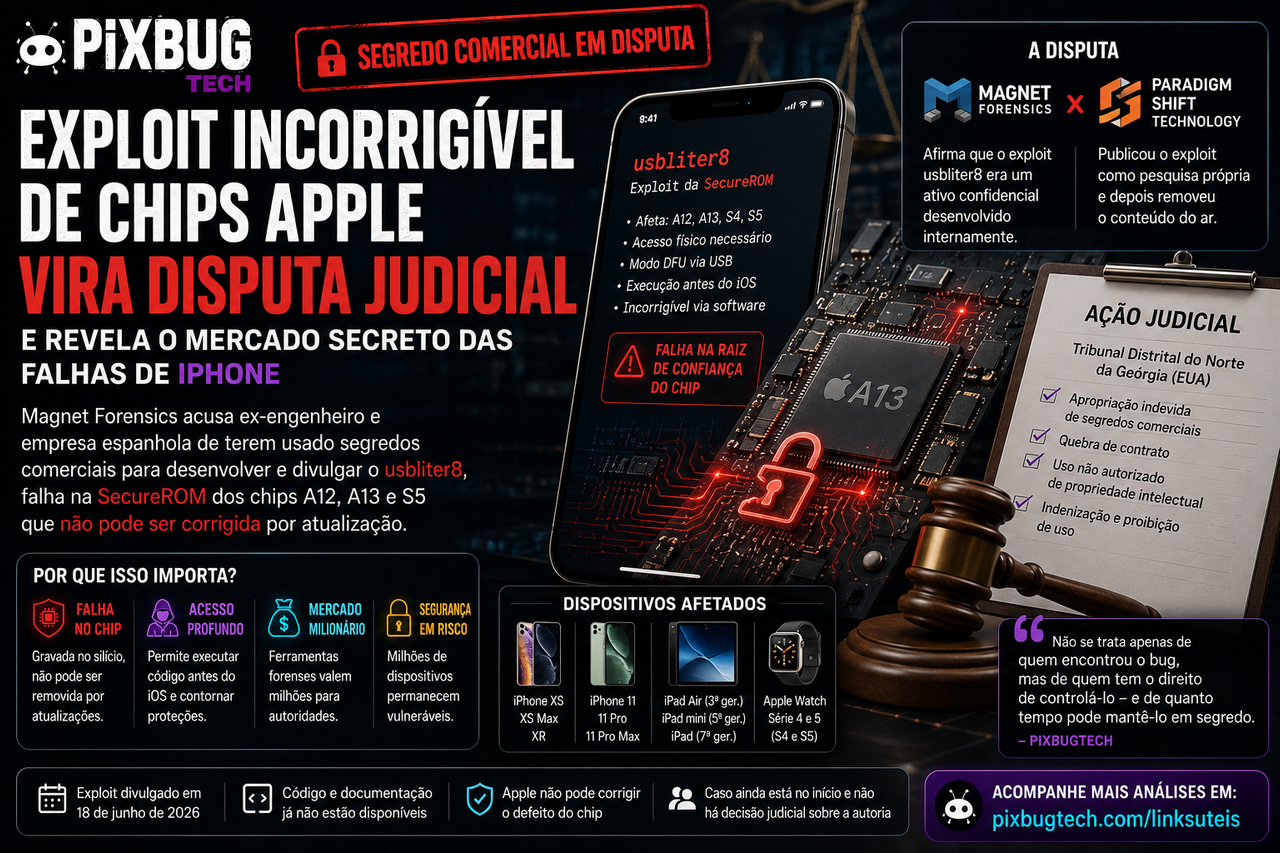 Exploit incorrigível da Apple vira disputa judicial e revela o mercado secreto das falhas de iPhone