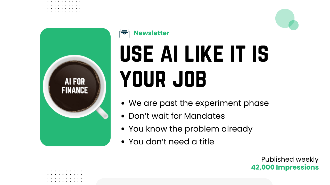 Are Finance Generalists More Valuable in the AI World Newsletter