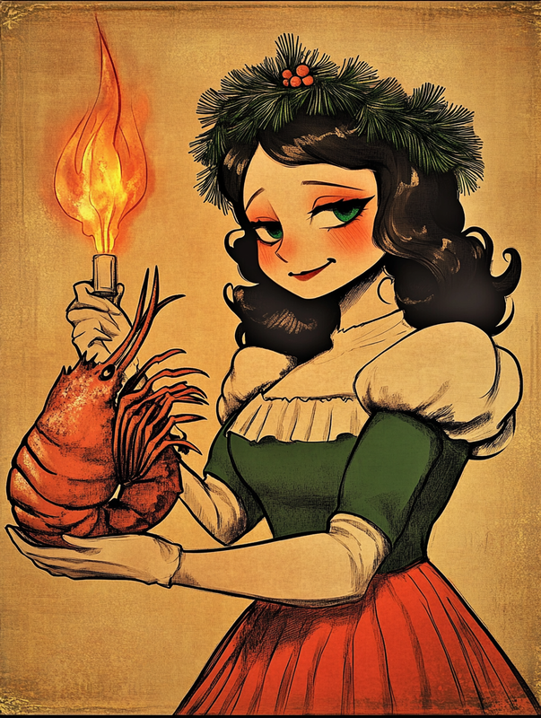 Miss Nameless as the Ghost of Christmas Past