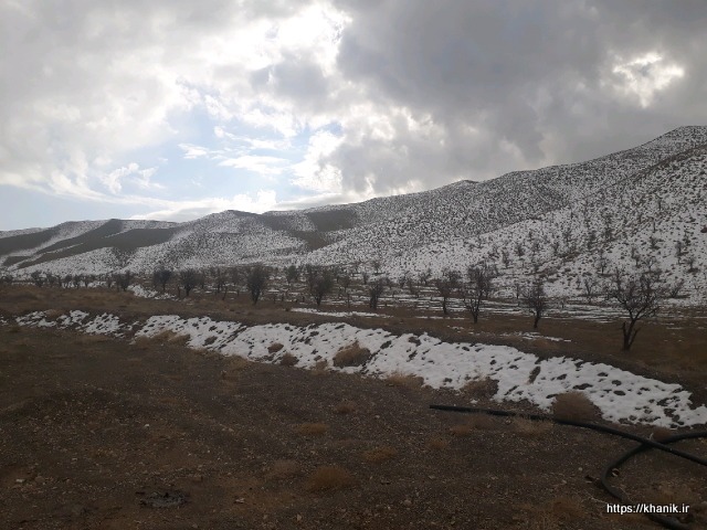 لباس زیبای زمستان بر کوههای خانیک