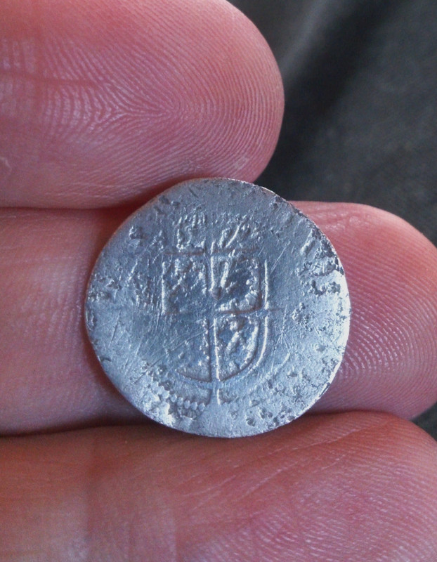 1572 Elizabeth I hammered silver threepence reve