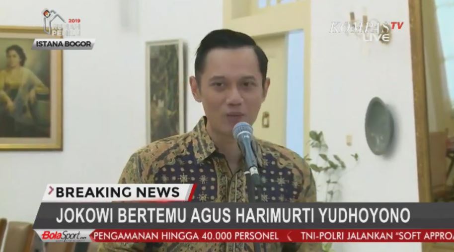 AHY Bertemu Jokowi di Istana Bogor, Selasa 22 Mei 2019`