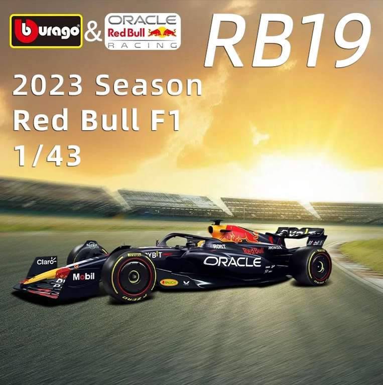 Aliexpress: Redbull RB19 F1 2023 1:43 de Checo Pérez, el viejo sabroso se vende por separado ($99 cuentas nuevas). 
