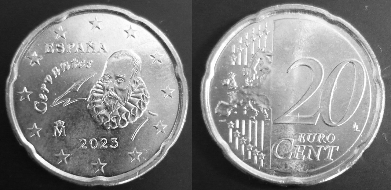 Moneda  20 Céntimos, color plata ¿? 20-urocent