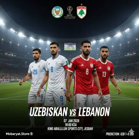 مباراة أوزبكستان تحت 23 سنة ضد لبنان تحت 23 سنة بث مباشر - كأس آسيا