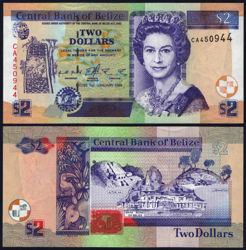 Belize-2-Dollar-1999