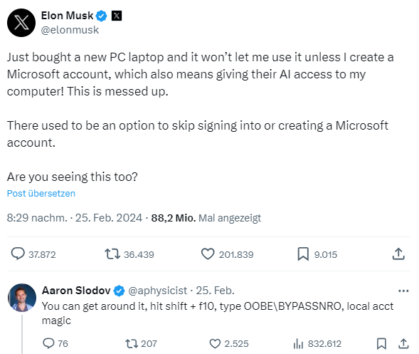 Elon Musk and the Windows PC