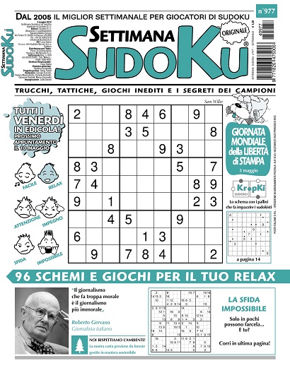 2024 - Settimana Sudoku N. 977 (03 Maggio 2024) ITA Settimana-Sudoku-N-977-03-Maggio-2024