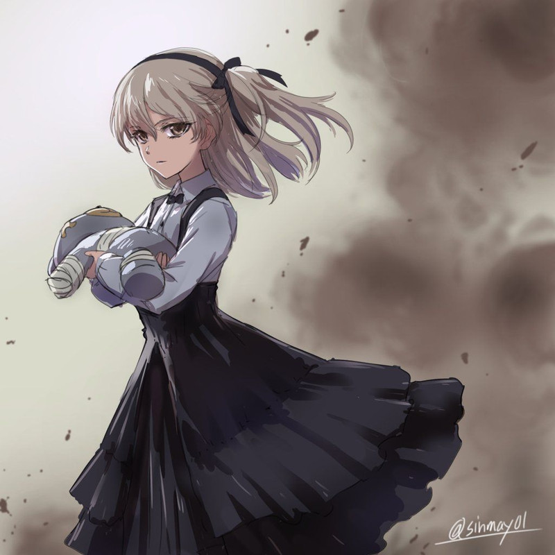 shimada-arisu-and-boko-girls-und-panzer-drawn-by-shinmai-kyata-dcd94221ea40b54a8e1460fba05d2a4e-1