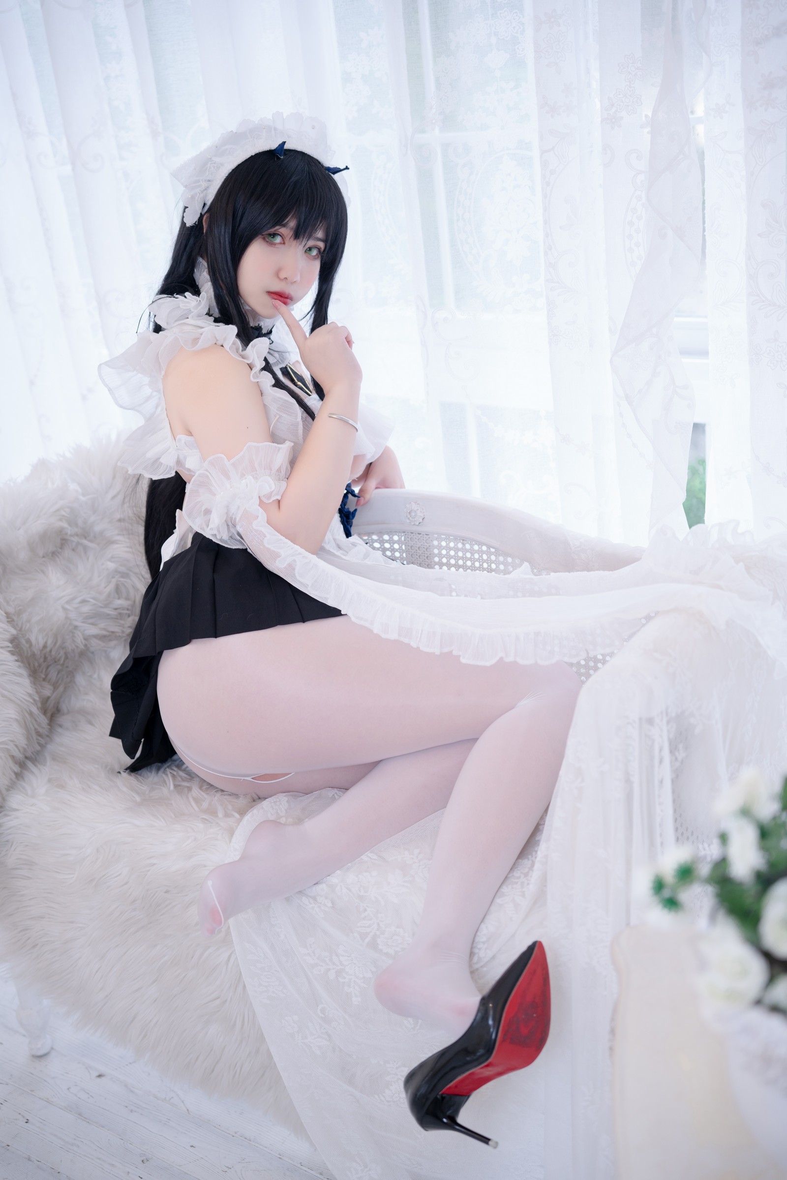 Meroko_魅瞳 – 碧蓝航线 不挠 女仆 Cos 写真（53P-744.2M）慵懒女仆主题高清图集插图3