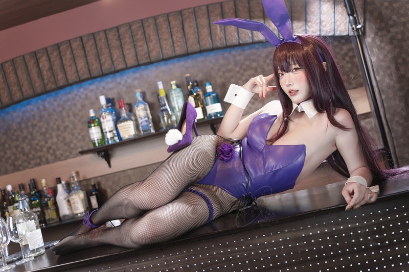 切切Celia 斯卡哈兔女郎 Scathach Bunny Cosplay 高清写真 36P插图6