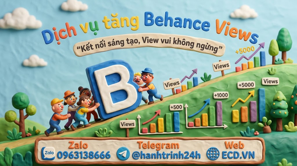 tăng behance views thật adobe behance