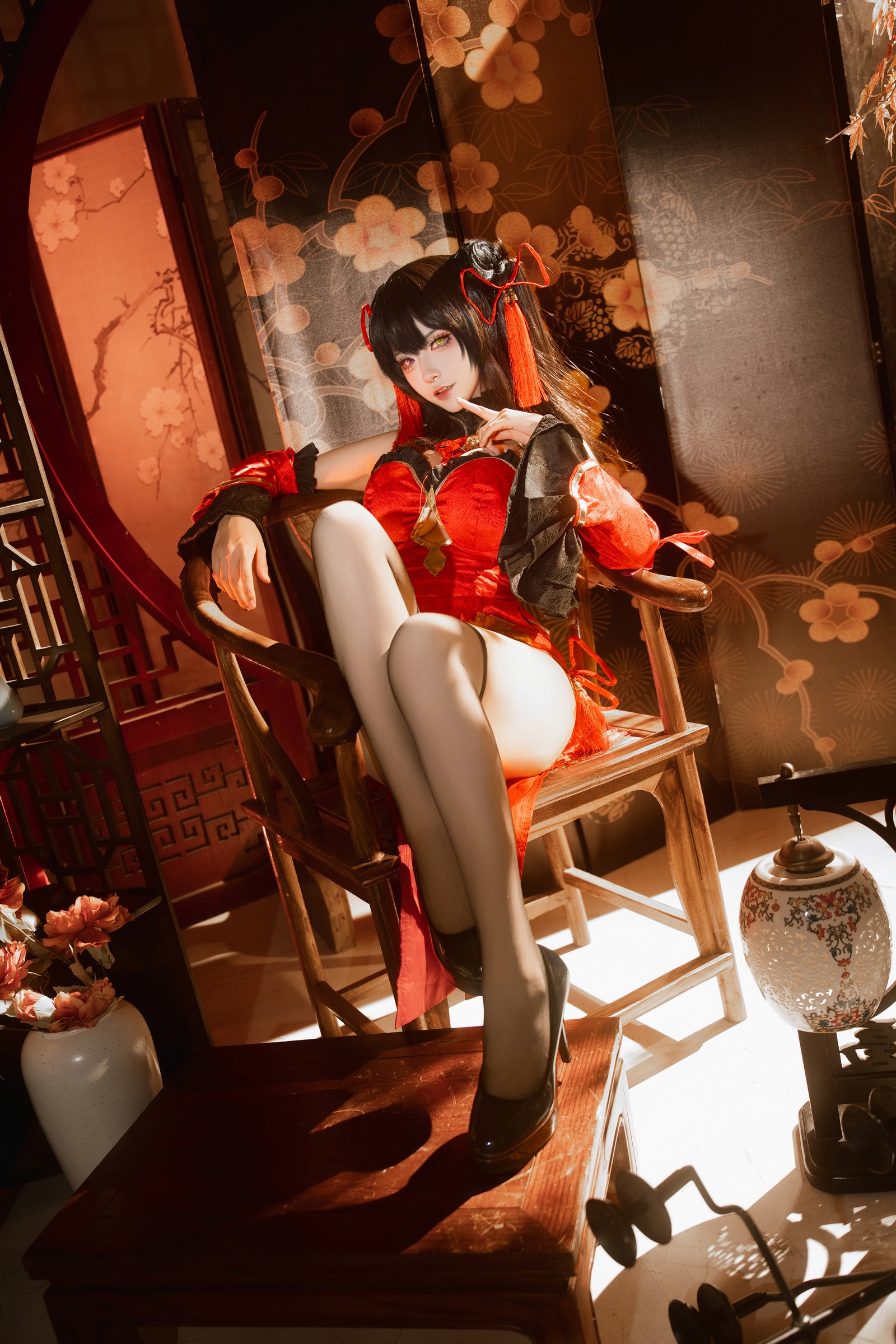 Seya-狮砸 – 25年01月限定 狂三旗袍 Cos 高清写真 1（12P-142.2MB）插图1