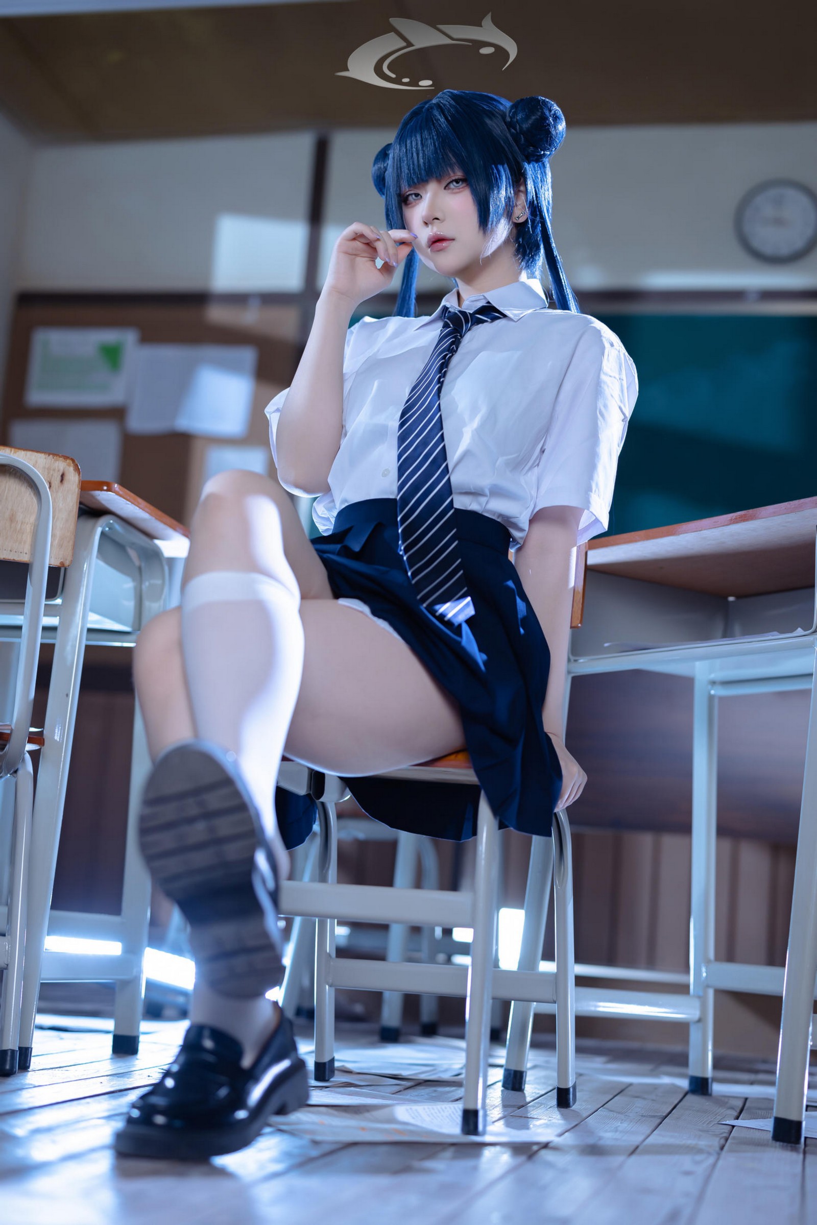 屿鱼 Yuyu 蔚蓝档案 妃咲 JK Cosplay 写真集（61P｜798MB）插图5