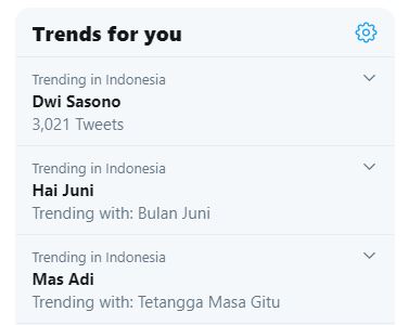 Trending Twitter hari ini