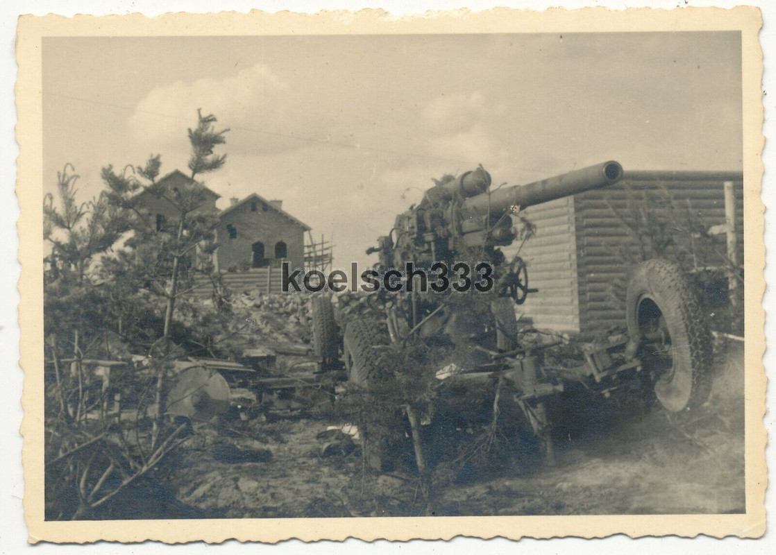 Foto russisches Flak Artillerie Geschütz an der Ostfront ! Wehrmacht Beute 1941