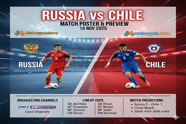 صورة تعبيرية بث مباشر روسيا ضد تشيلي اليوم | مباراة ودية