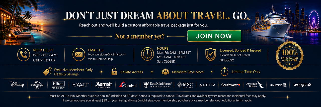 Try Our Trips Member Travel Footer