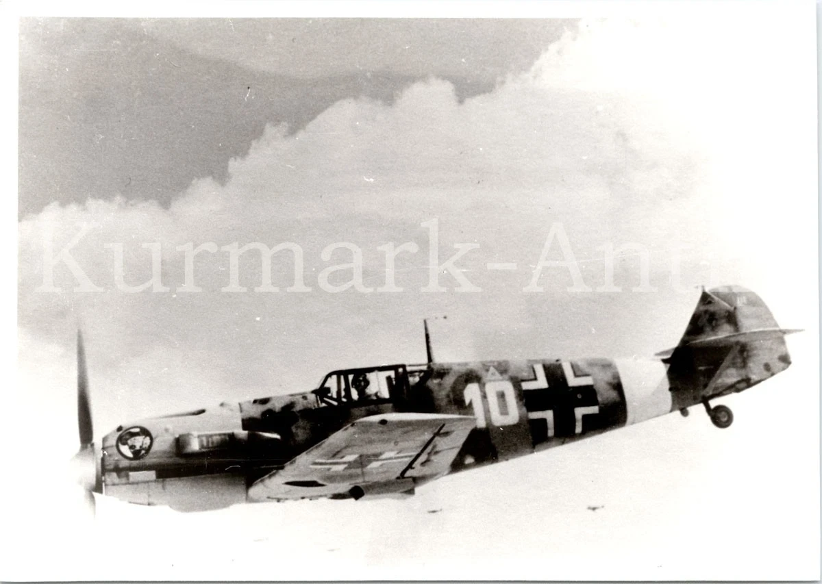 S358 Photo Wehrmacht Archive Repro Luftwaffe Aircraft Me109 Balance RKT Pilot JG27