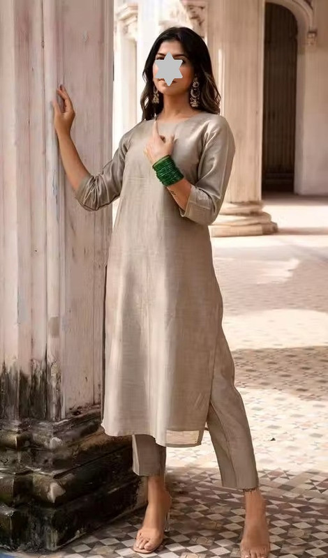 Women Embrodery Work Kurta Set Color 1 (KS135)