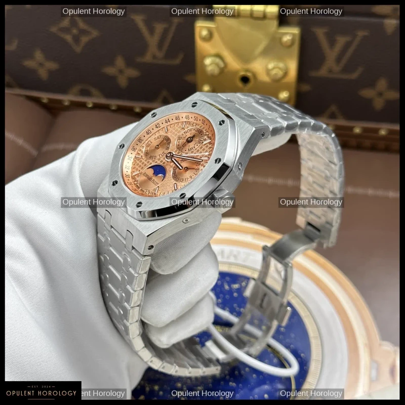 Audemars Piguet Royal Oak Perpetual Calendar 26615TI Salmon Dial 41mm Automatic