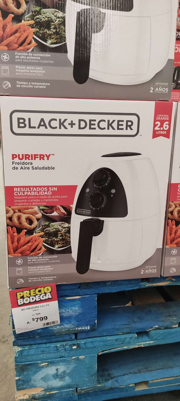 Freidora de aire Black + decker Purifry 2.6 Litros 