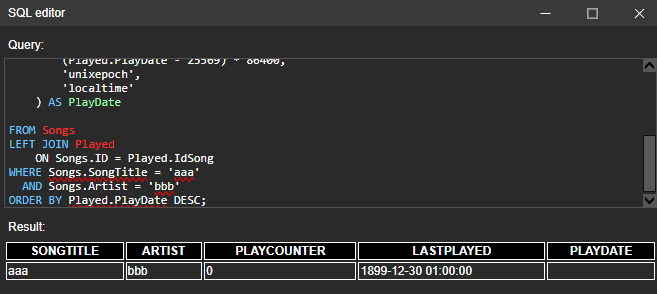 start empty sql0