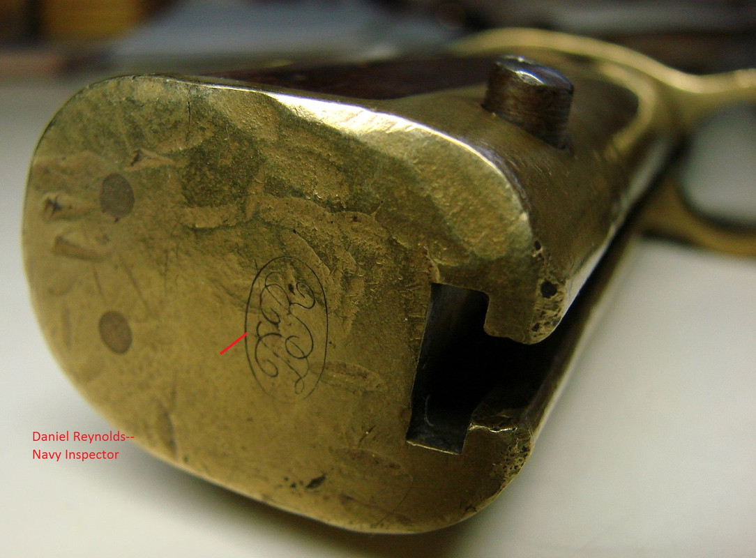 Dahlgren bayonet D.R. marking Daniel Reynolds Navy inspector