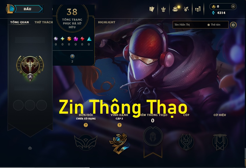Acc LMHT # - Không Khung