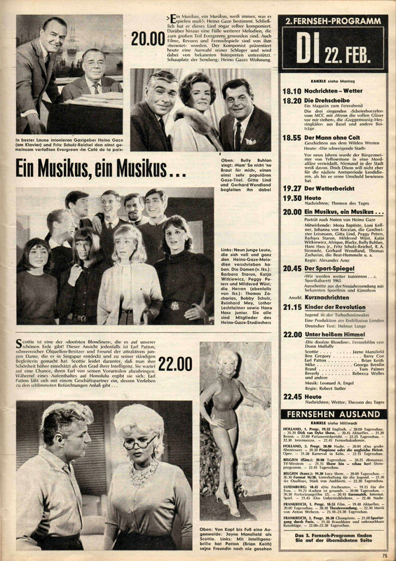 Ein Musikus, Ein Musikus (22.02.1966)